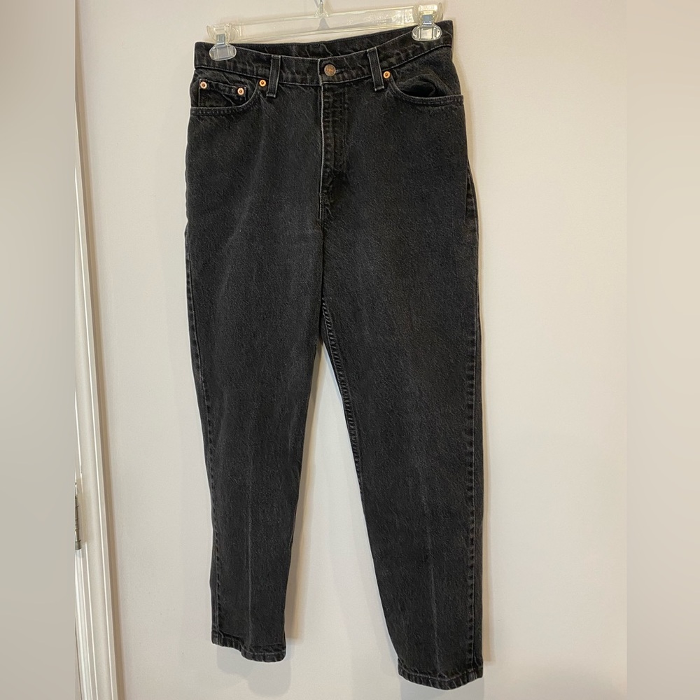 VTG 90s Faded Black Levi’s 512 Slim Fit Tapered Leg - Picture 3 of 7